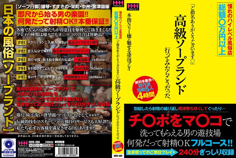 HHH-366 憧れのハイレベル風俗店 総額〇万円以上 「ご指名ありがとうございます◆」高級ソープランド行ってみたらこうだった。