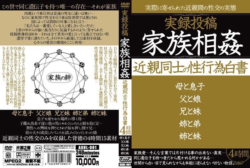 AXUL-001 実録投稿 家族相姦 近親同士の性行為白書